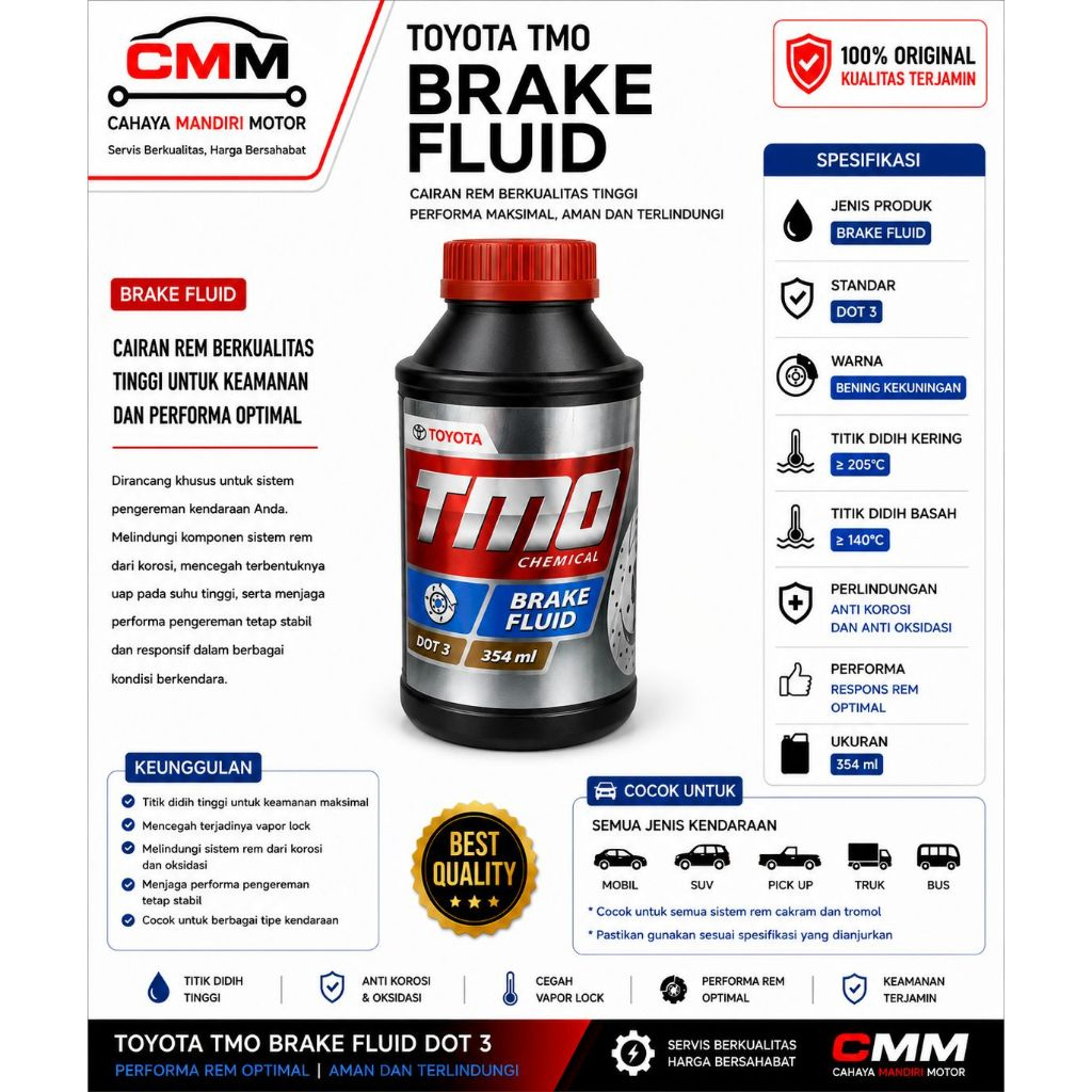 TOYOTA TMO BRAKE FLUID DOT 3 354 ML