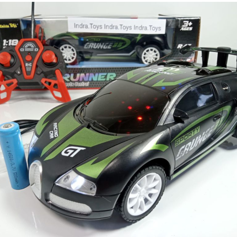 Mobil Remote Control Spray Runner Lampu LED Frekuensi 40Mhz