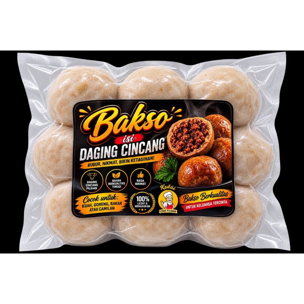 Frozen Food Beef house Bakso Daging Cincang Asli Daging Sapi [Isi 10 Pcs]