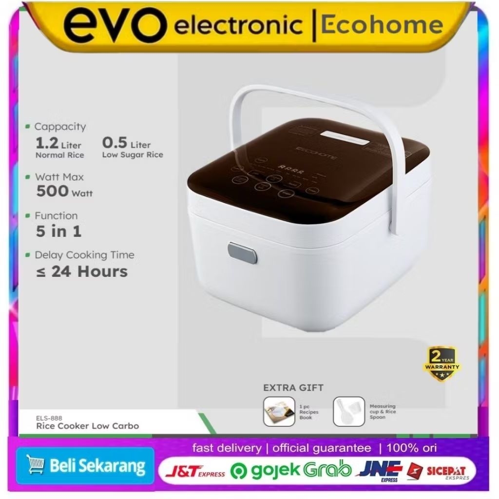 ECOHOME | Low Carbo Rice Cooker | ELS-888 | Multi Cooker