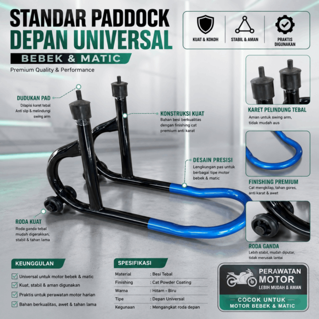 Paddock Pedok depan universal bebek matic sport