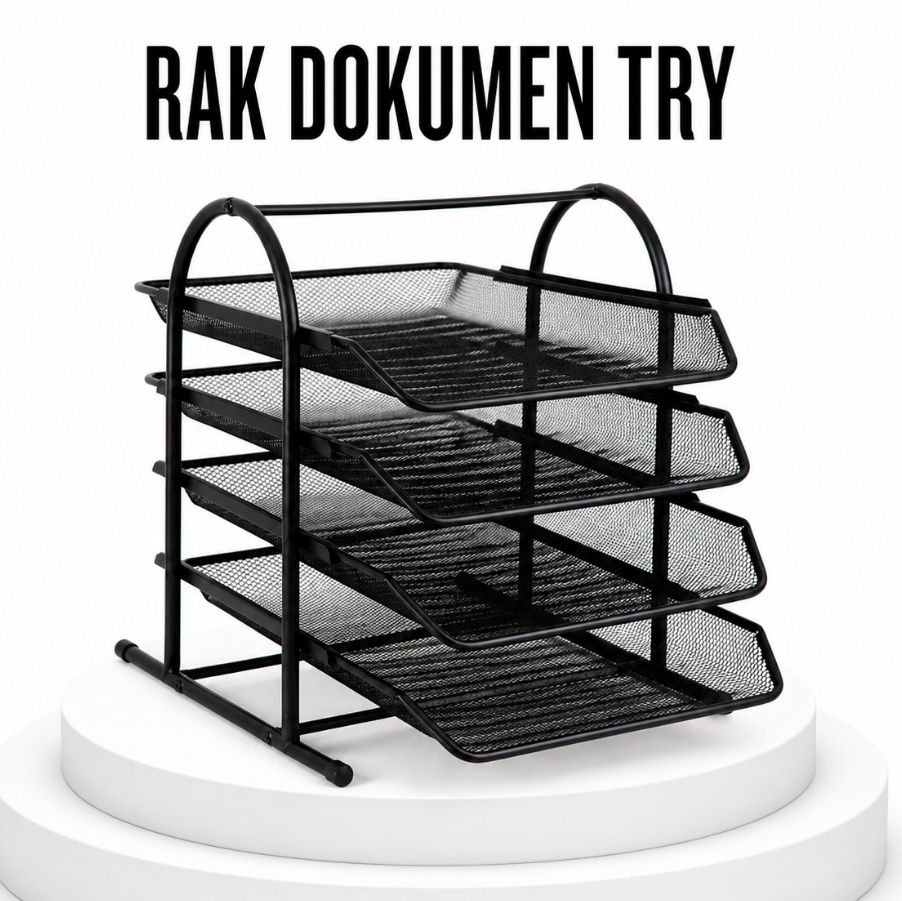 Rak Dokumen 4 Susun – Letter Tray / Paper Tray Organizer Meja Kantor