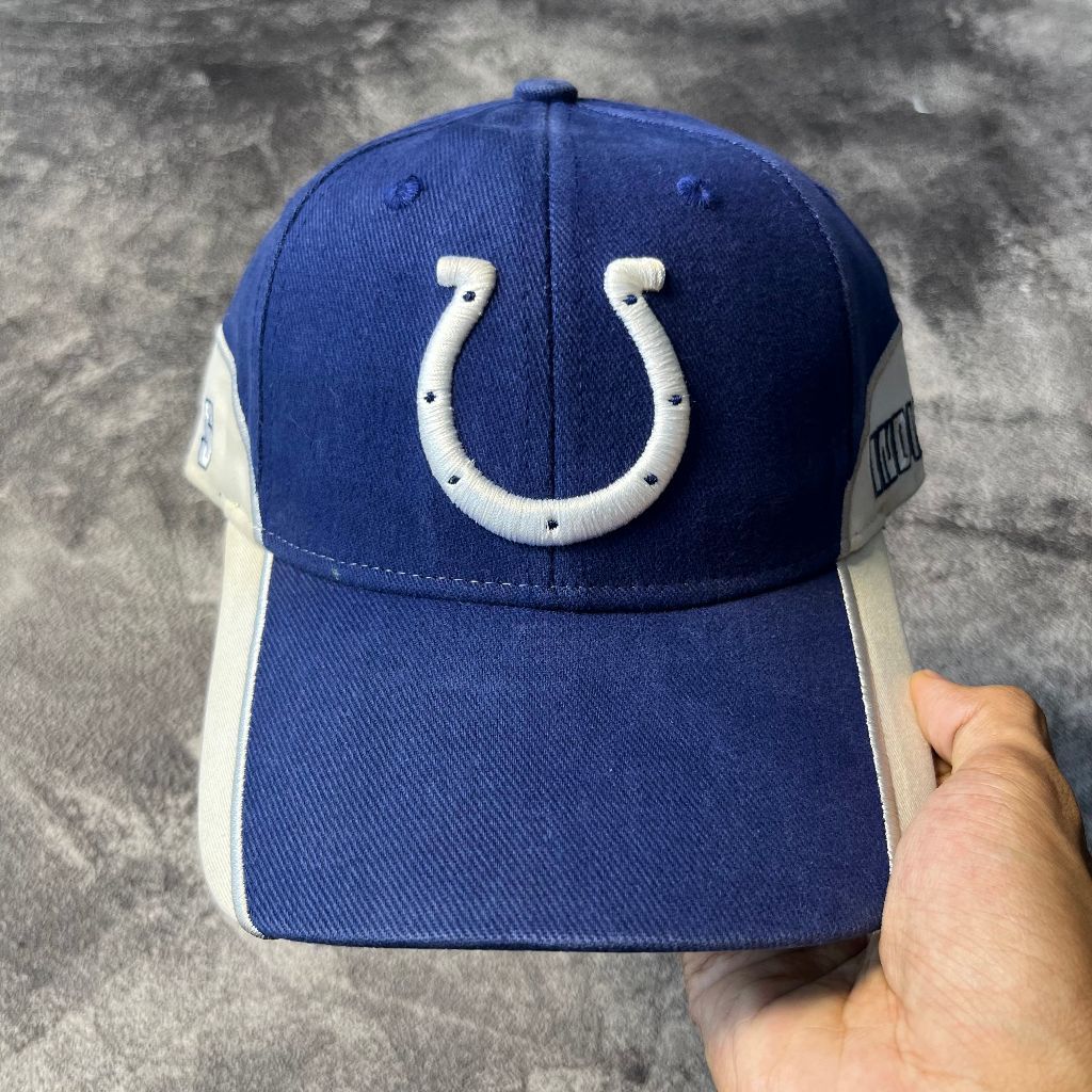 Topi NFL Indianapolis Colts Biru Original Baseball Basket Hockey Football Olahraga