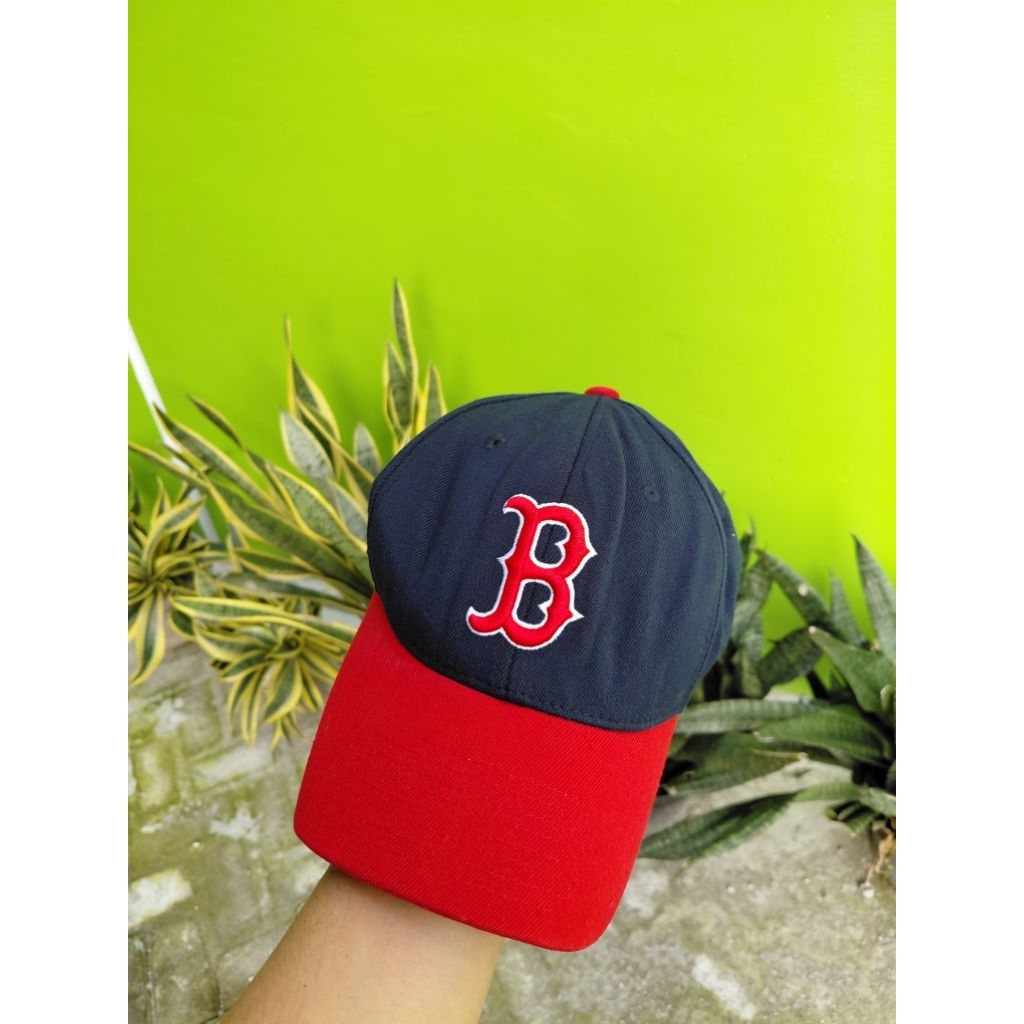 Build Up Caps Mlb Boston Navy Red