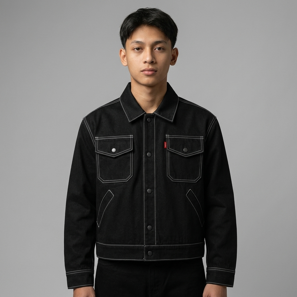 Work Jackets Denim Boxy Trucker Jacket Denim
