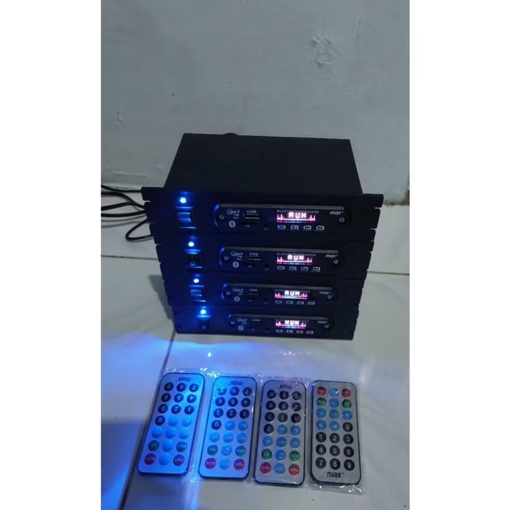 MP3 Player Bluetooth MAX Rakitan + IC Regulator 12V (Paket Listrik / Adaptor / Non Adaptor)
