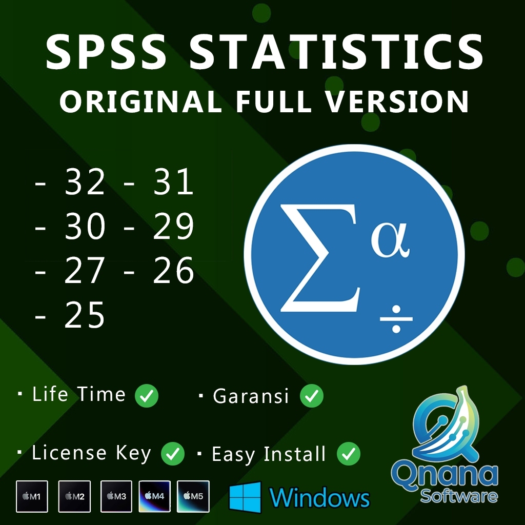 SPSS Statistik 32 / 31 / 30 / 29 Win - Mac M1 - M5 Intel / M Series