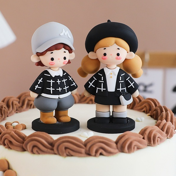 Hiasan Cewek Cowok Dekorasi Kue Topper Ultah Anak Kecil Ulang Tahun Cake