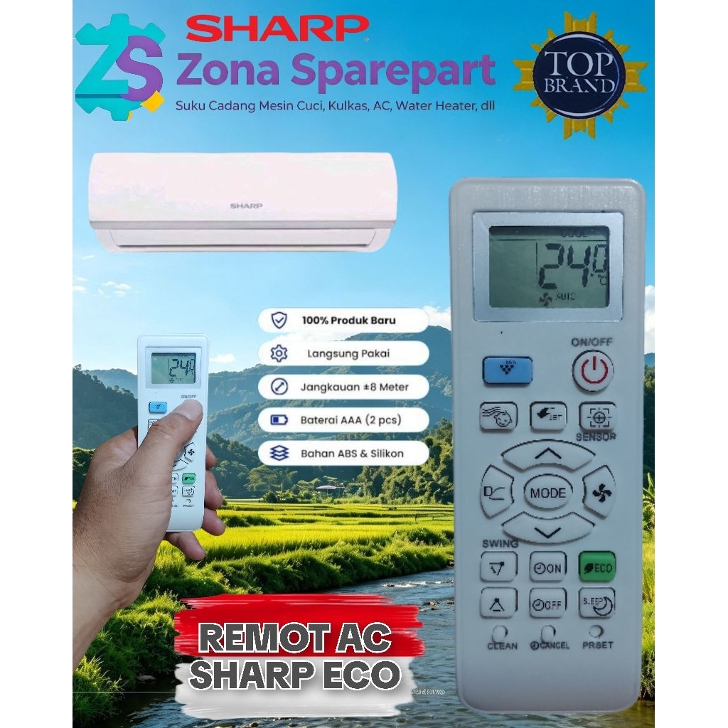 REMOT AC SHARP ECO / REMOT AC SHARP