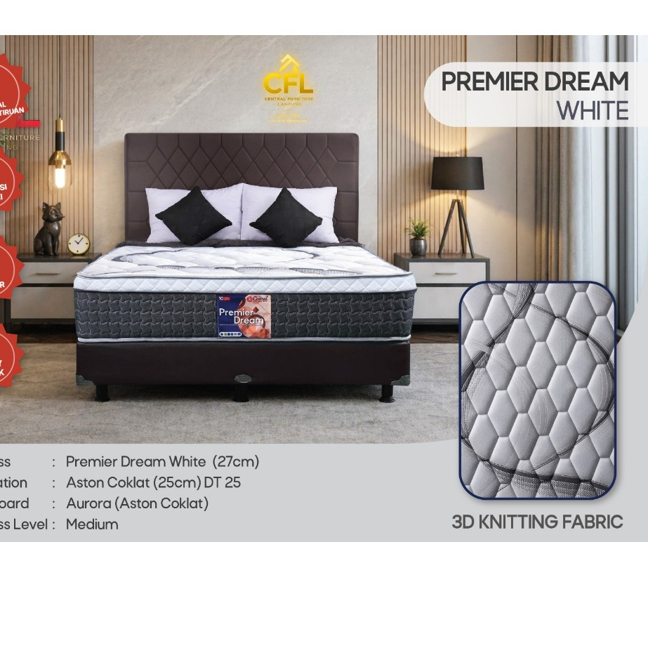 CENTRAL - MATRASS / MATRAS / KASUR SPRINGBED CENTRAL PREMIER DREAM / PREMIER MATRIX MURAH ( MATT ONL
