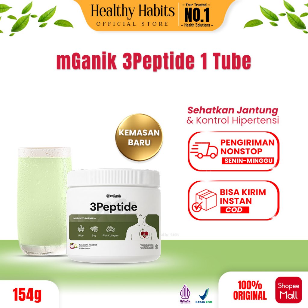 mGanik - 3Peptide Apel Manggis 154gr