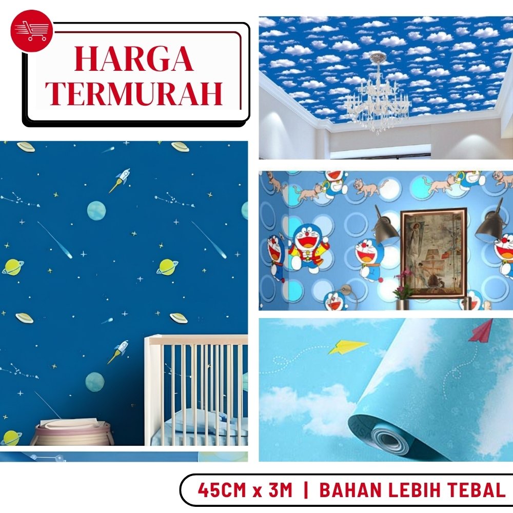 Wallpaper Dinding Doraemon Walpaper Dinding Doraemon Stiker Dinding Doraemon Stiker Plafon Murah