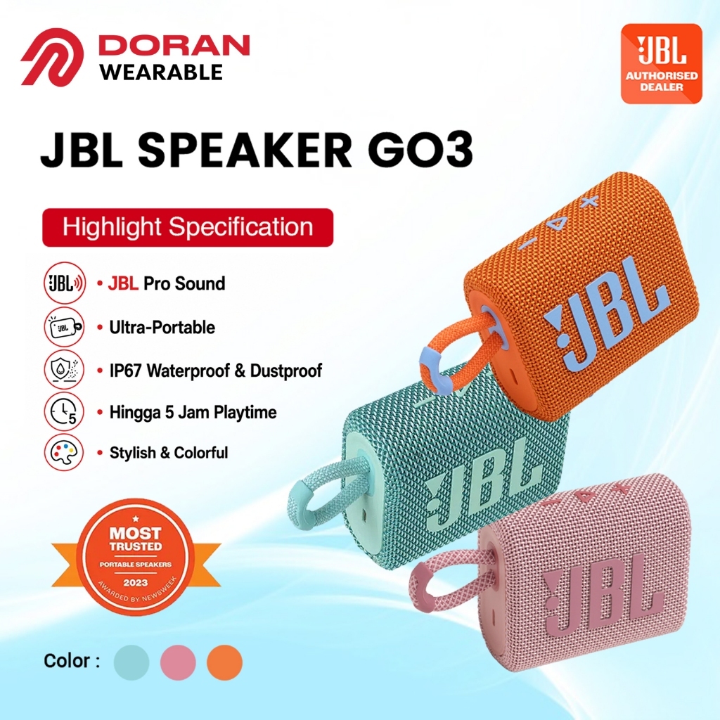 JBL Go 3 Portable Bluetooth Speaker