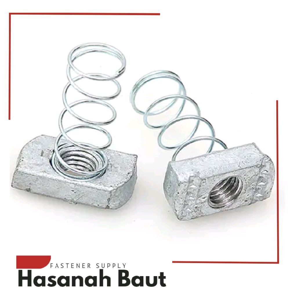 Spring Nut M12 Tebal 9MM Hotdip Galvanis /HDG