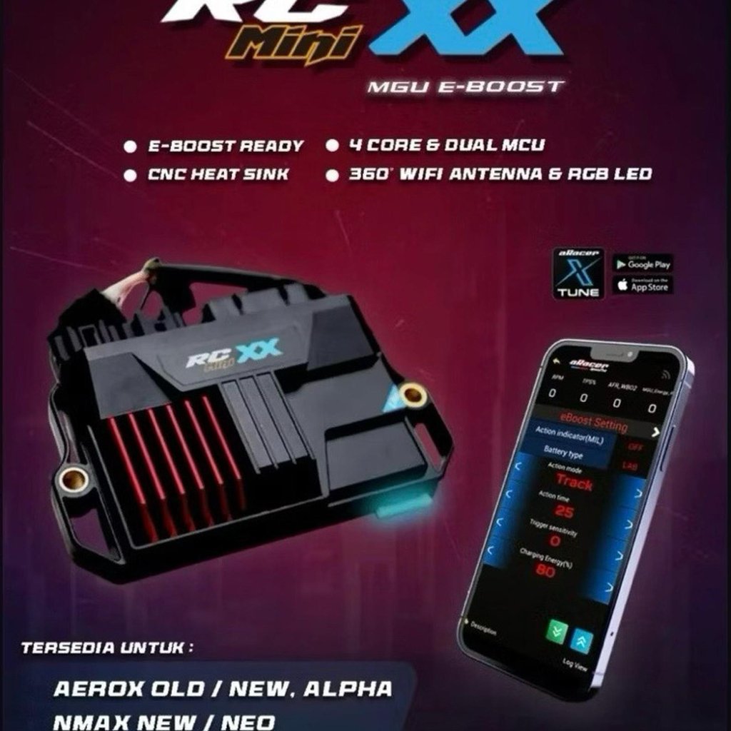 Ecu Aracer RC Mini XX MGU E-Boost Aerox Nmax (B6H) AEROX155 (B65) Alpha Turbo NEO LEXI (B3/BPN) Gara
