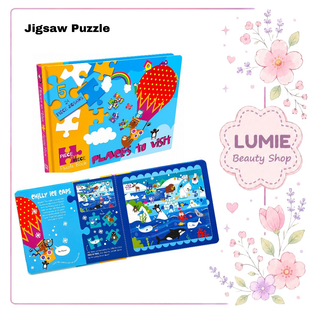 PRELOVED Puzzle book anak impor Periplus Places to visit (5pcs puzzle)