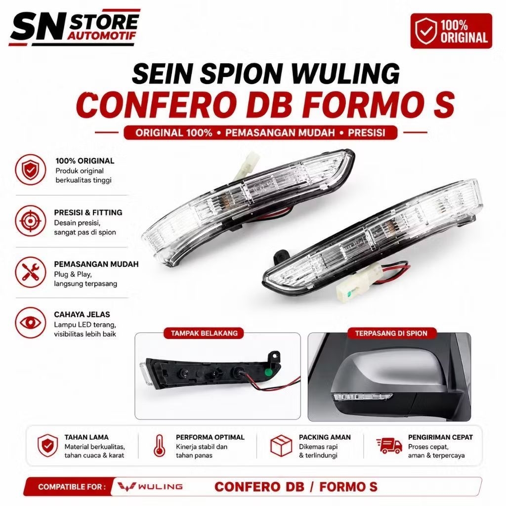 Lampu Sen Spion Wuling Confero Original SGMW Lampu Sein Spion Wuling  Confero s db pormo Original