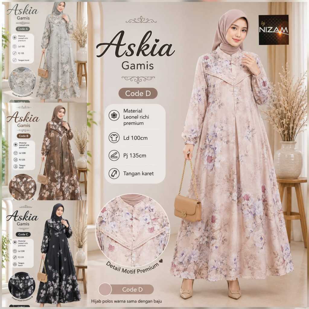 Pakaian Wanita HQ ASKIA GAMIS From NIzAM FASHION STORE