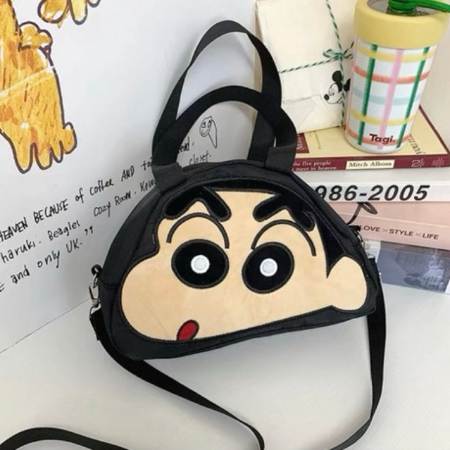 Tas Shinchan | Sling Bag Bordir Sinchan Bisa Tenteng dan Selempang
