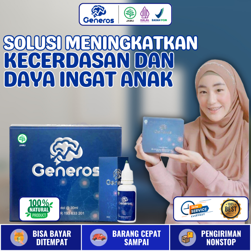 [COD] Generos 1 Box - Multivitamin Nutrisi Alami Bantu Tingkatkan Kecerdasan Otak Anak