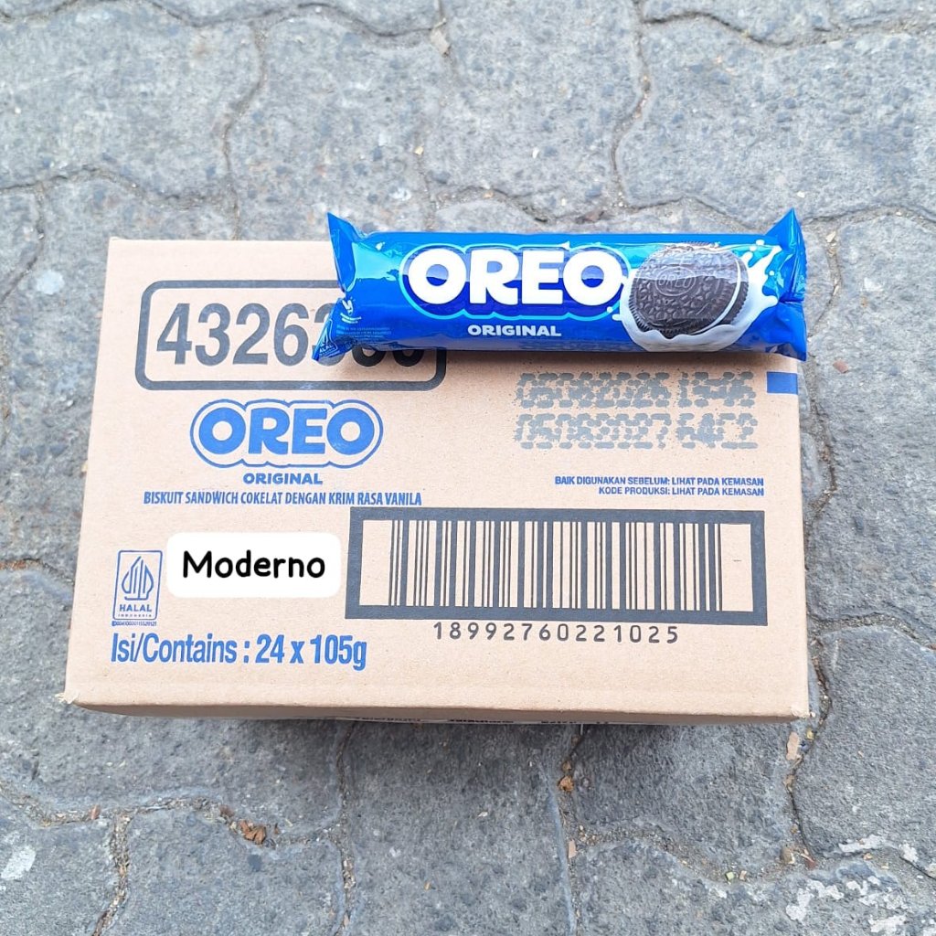 Oreo Vanilla Roll 1dus Biskuit Oreo sandwich vanilla - Harga kartonan 105gr
