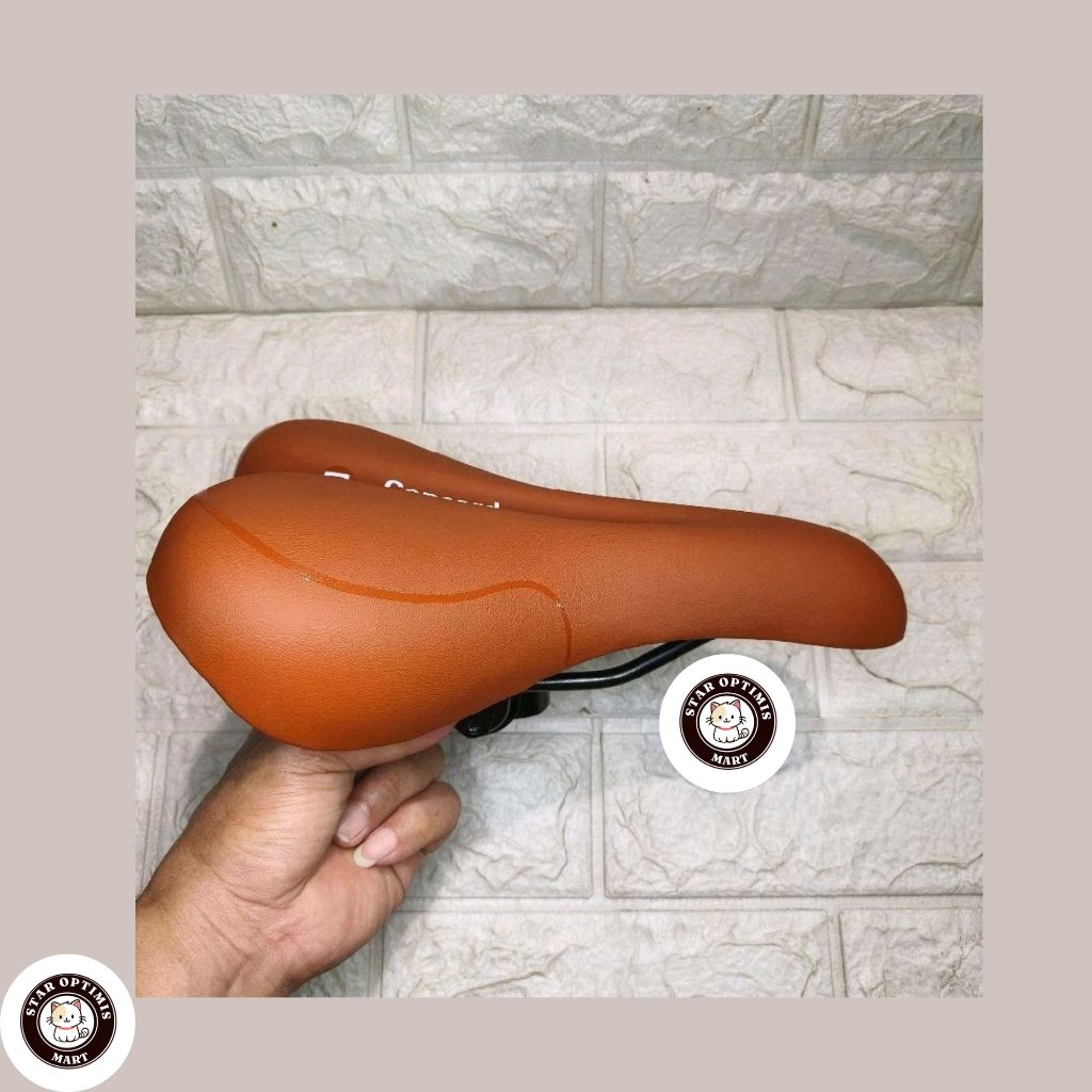 Sadel warna coklat concord sepeda MTB lipat fixie