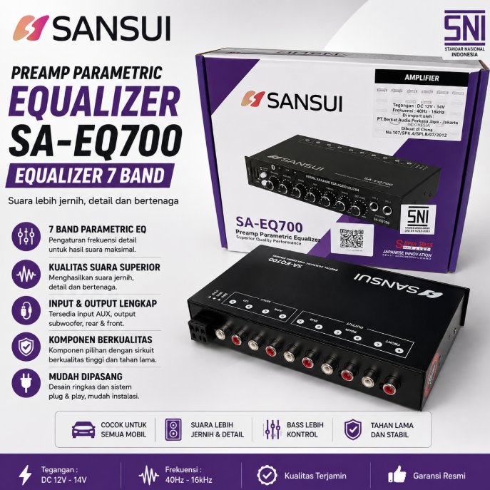Preamp Parametrik Sansui SA EQ 700 / Preamp Parametric Equalizer