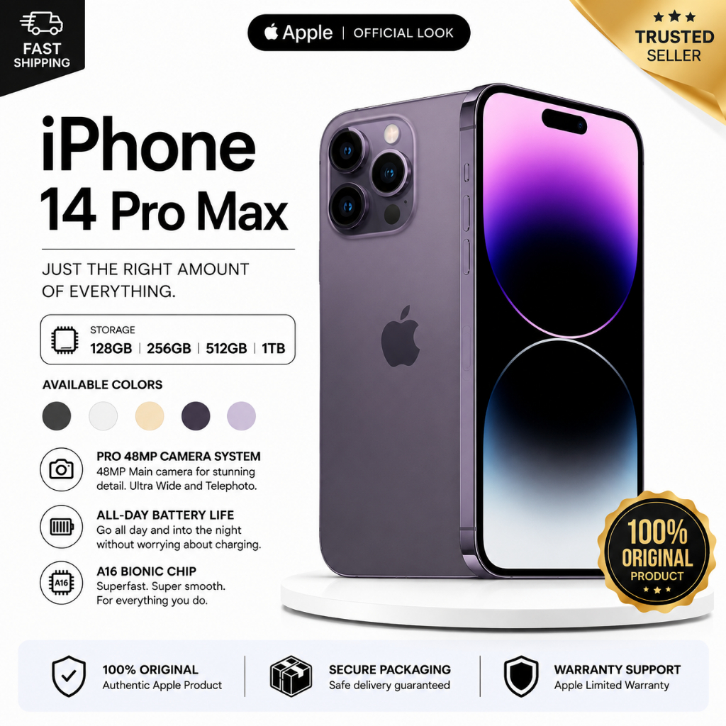 iPhone 14 Pro Max ex iBox Beacukai IMEI Permanen Garansi 12 Bln 100% Original Second iPhone FULLSET 