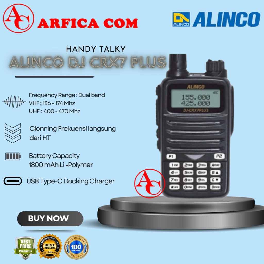 ALINCO DJ CRX7 PLUS CRX 7 DJCRX7 DUALBAND ORIGINAL GARANSI RESMI - HT ALINCO DJ CRX7 ORIGINAL GARANS