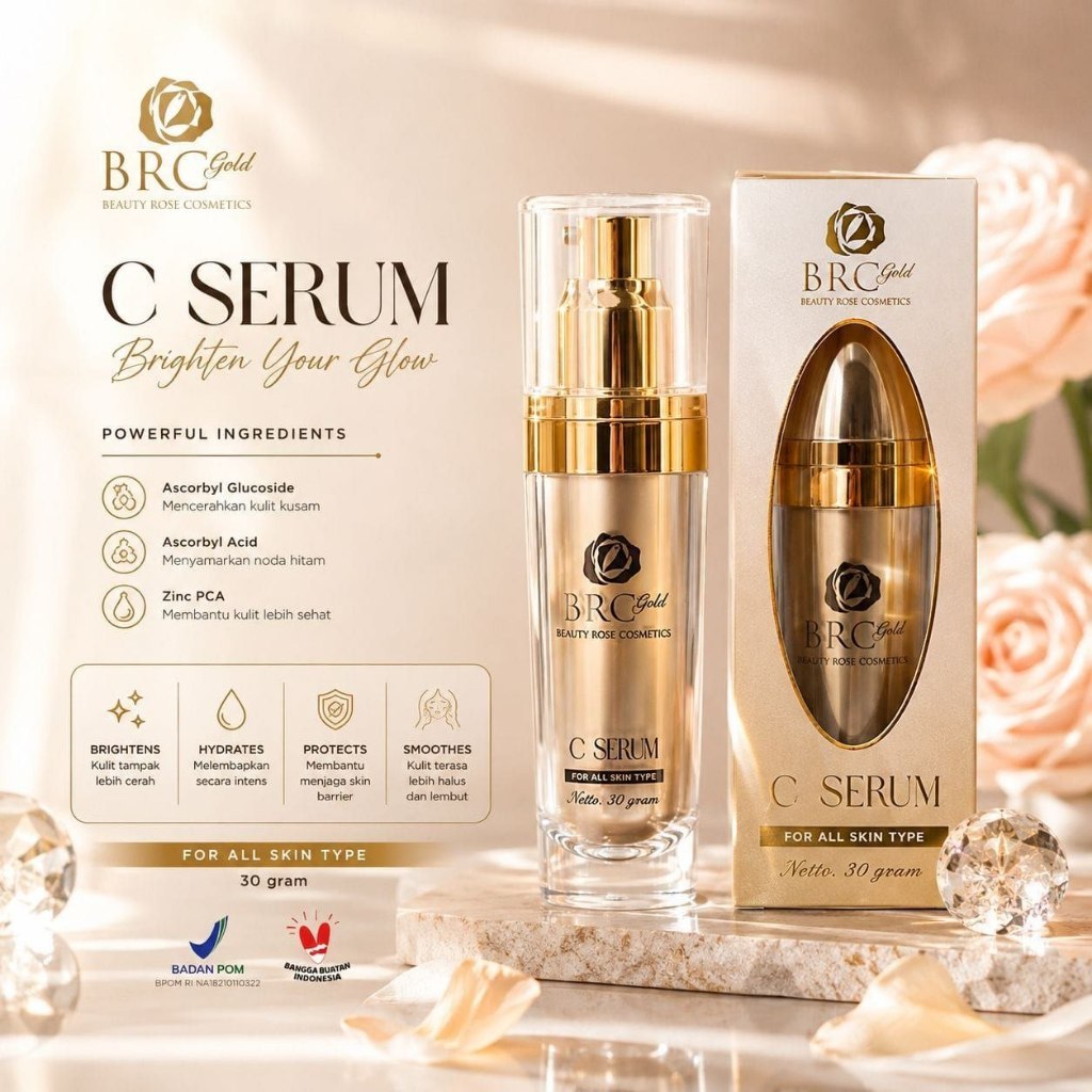 C Serum 30gr 30ml Brightening - Beauty Rose Cosmetics BRC Gold