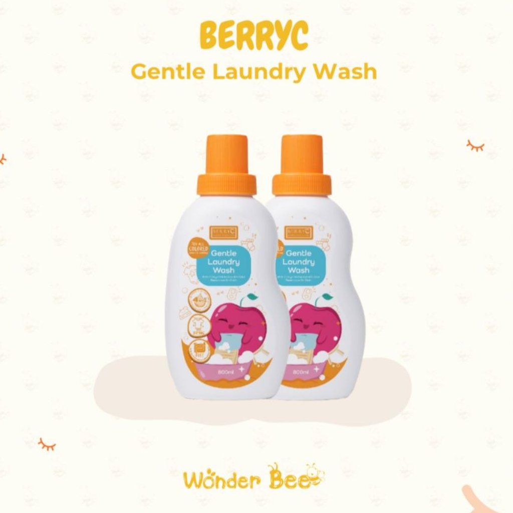 BerryC Baby Gentle Laundry Wash 800ML Deterjen Sabun Cuci Baju Cair Bayi Liquid Detergent