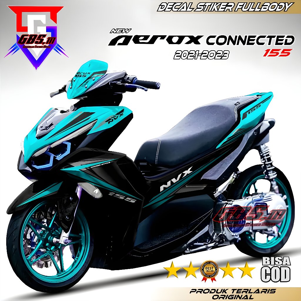 COD DECAL TERBARU Decal Varisi Aerox 155 New Connected Full Body Stiker Aerox New Desain List Nvx Va