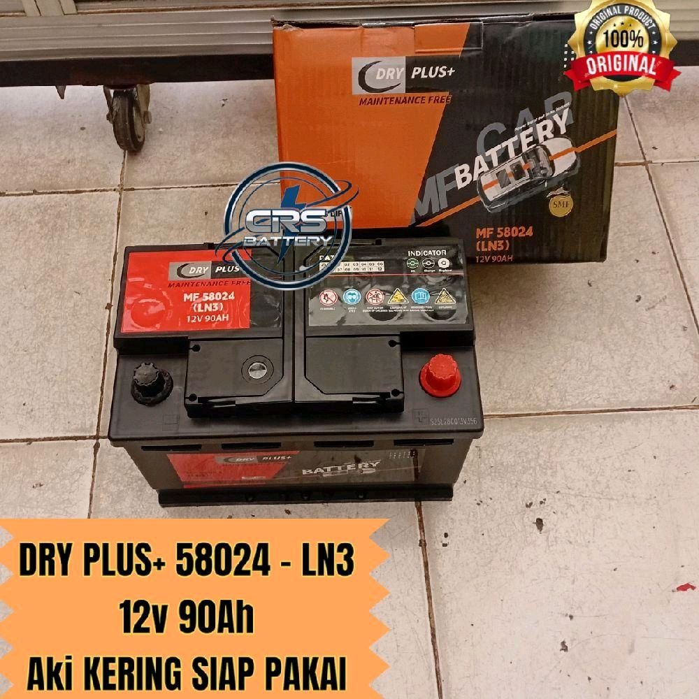 Aki Mobil Innova Reborn Diesel, Fortuner VRZ Diesel Dry Plus 58024 - LN3 MF 90Ah