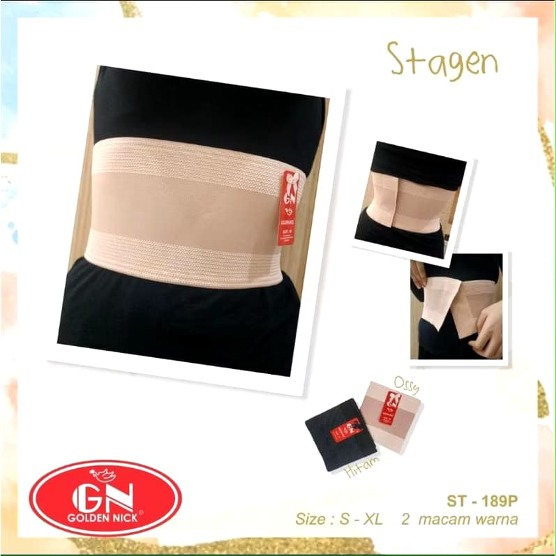 Golden Nick - Stagen Tari Merek Golden Nick Tinggi 14cm | Stagen Perekat Size S-XL | Stagen Tari Ana