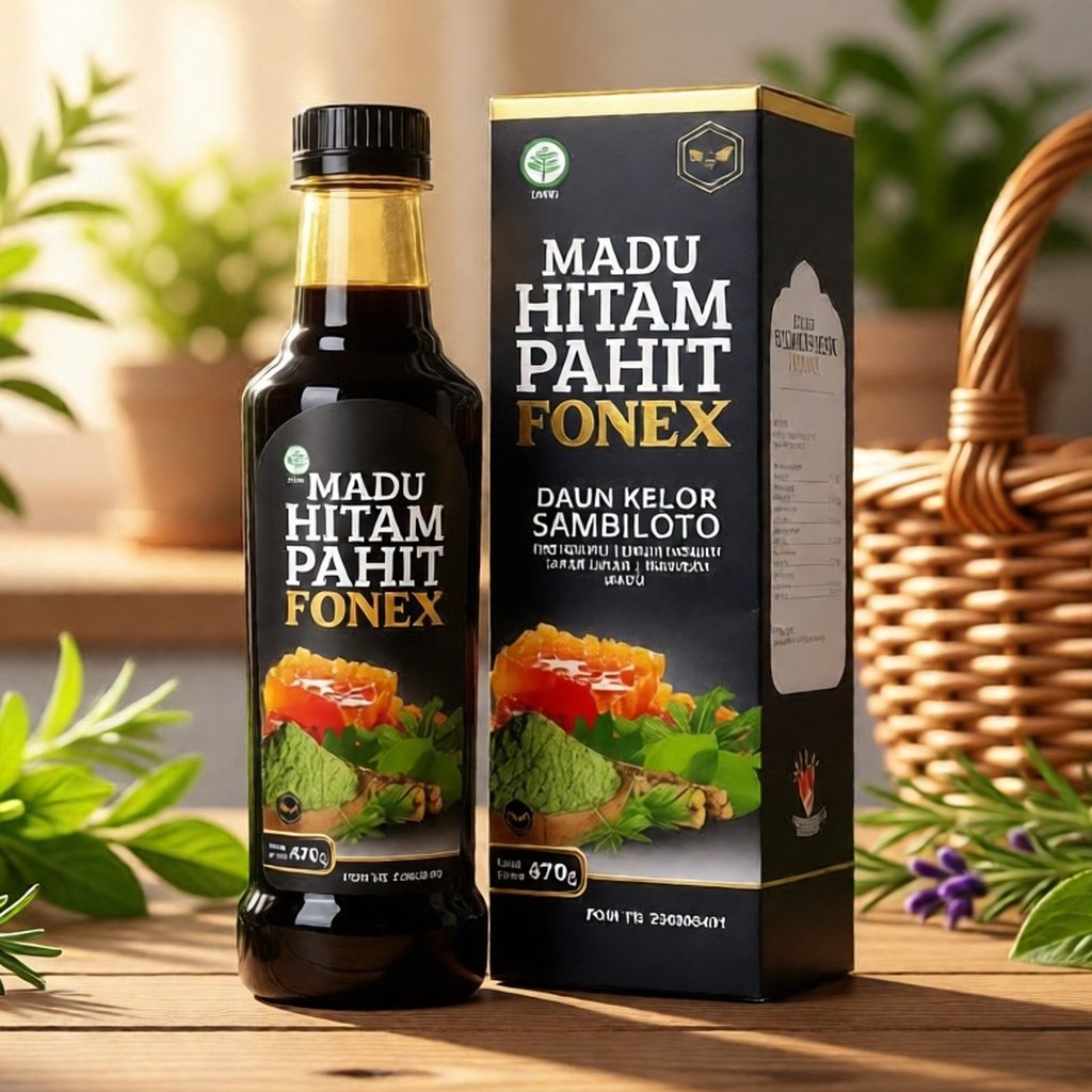 PROMO  Madu Hitam Pahit Fonex Ekstrak Herbal BPOM Halal