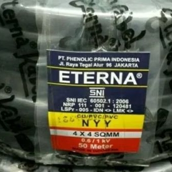 Kabel Listrik NYY 4x4 4 x 4 4x4mm Eterna 50M 50 Meter