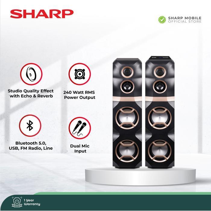 SHARP CBOXSAS28 3GD GOLD 0SR SILVER AUDIO Stereo Active Speaker Wireless TwS