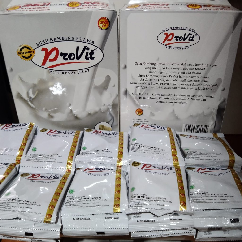 Susu Kambing Etawa ProVit ProViterje Original BPOM Plus Royal Jelly Sehat Lambung Maag Gerd Nyeri Se