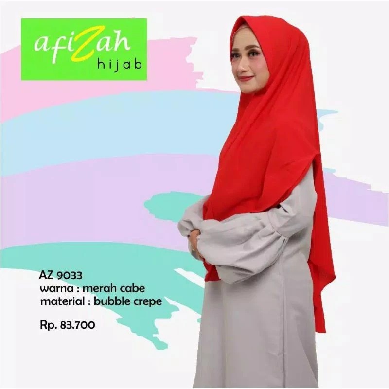 Cuci Gudang Promo Afizah Hijab Bergo Khimar AZ 9033