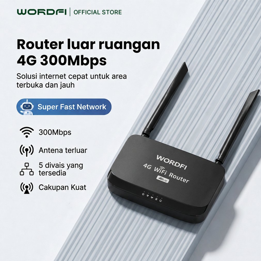 WORDFI Offcial Store modem wifi 4G LTE Modem Rumah & Kantoran Router LAN Wifi6 Semua operator