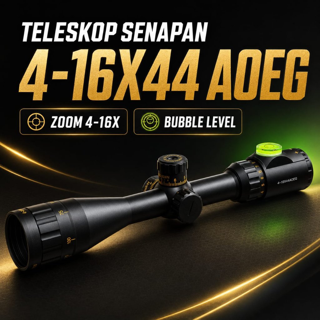 Teleskop BSA 4-16x44 AOEYS Lensa Jernih Double Mounting