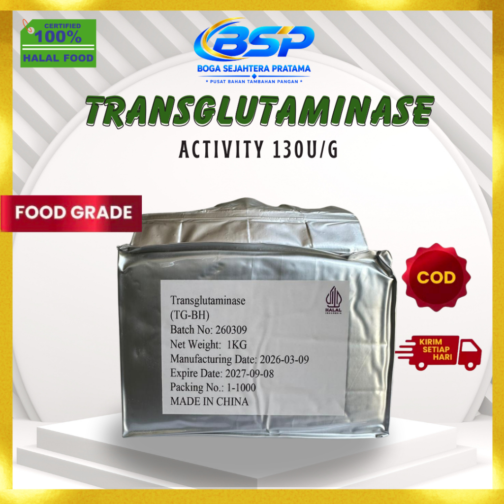 Enzim level WBS 500 Perenyah Kress (1kg) Transglutaminase 130u/g | Level kuat seperti WBS 500