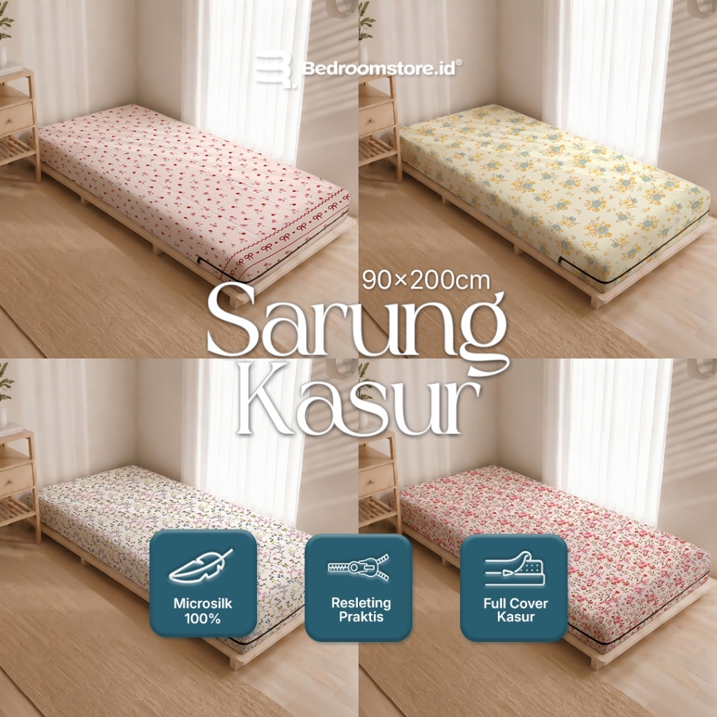 Sarung kasur Resleting 90x200x20/25/30 Terlaris