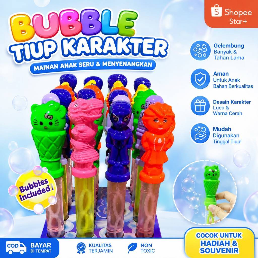 STICK BUBBLE SABUN TIUP GELEMBUNG | Mainan Tiup Gelembung Anak | Bubble Stick
