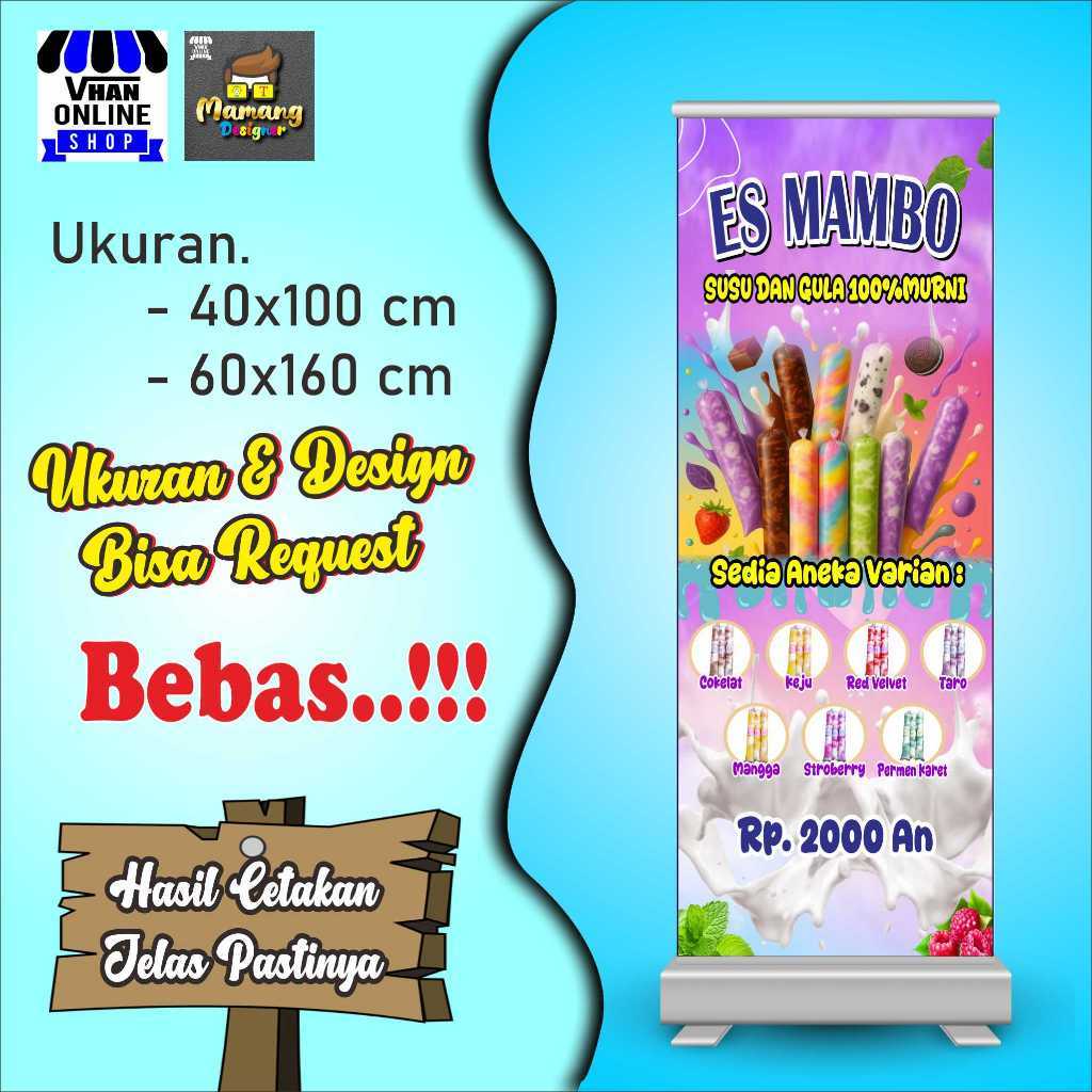 Cetak Spanduk Banner Jualan Es Mambo Viral Bagus