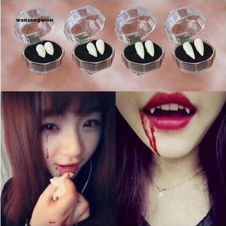 READY Gigi Taring / Gigi Taring Sepasang Kiri & Kanan Zombie Vampir / Gigi Drakula Vampire