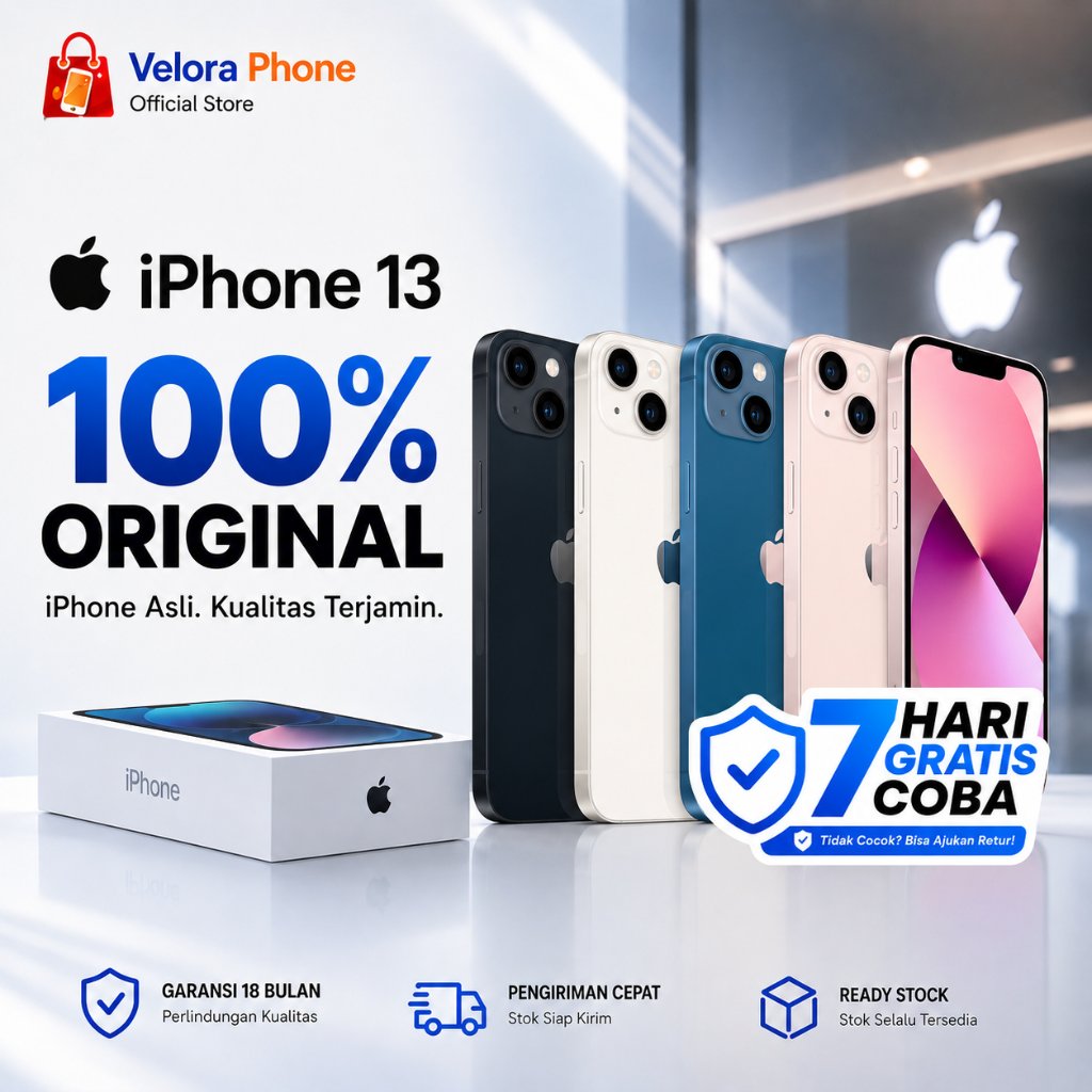 Apple iPhone 13 128GB/256GB WiFi Only Original Second Gaming Live Streaming Gratis Coba 7 Hari Garan
