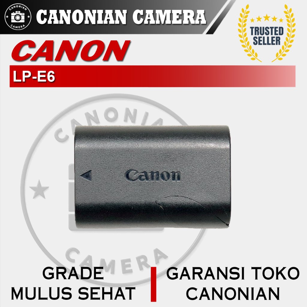 Original Battery Baterai Canon LP-E6 Second For Canon 5D II / 5D III / 6D / 6D II / 7D / 7D Mark II 