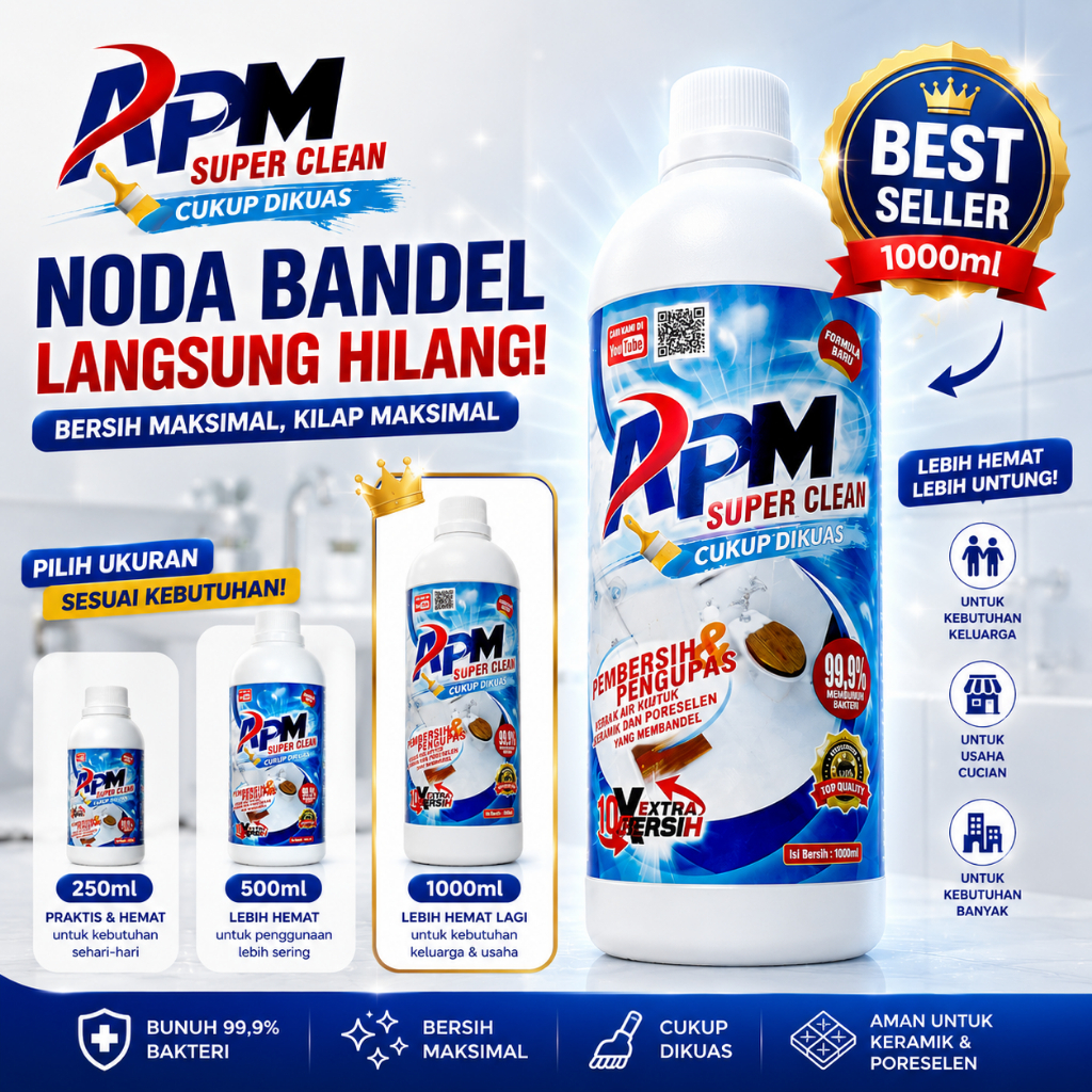 APM SUPER CLEAN 1000ml PEMBERSIH KERAK KAMAR MANDI
