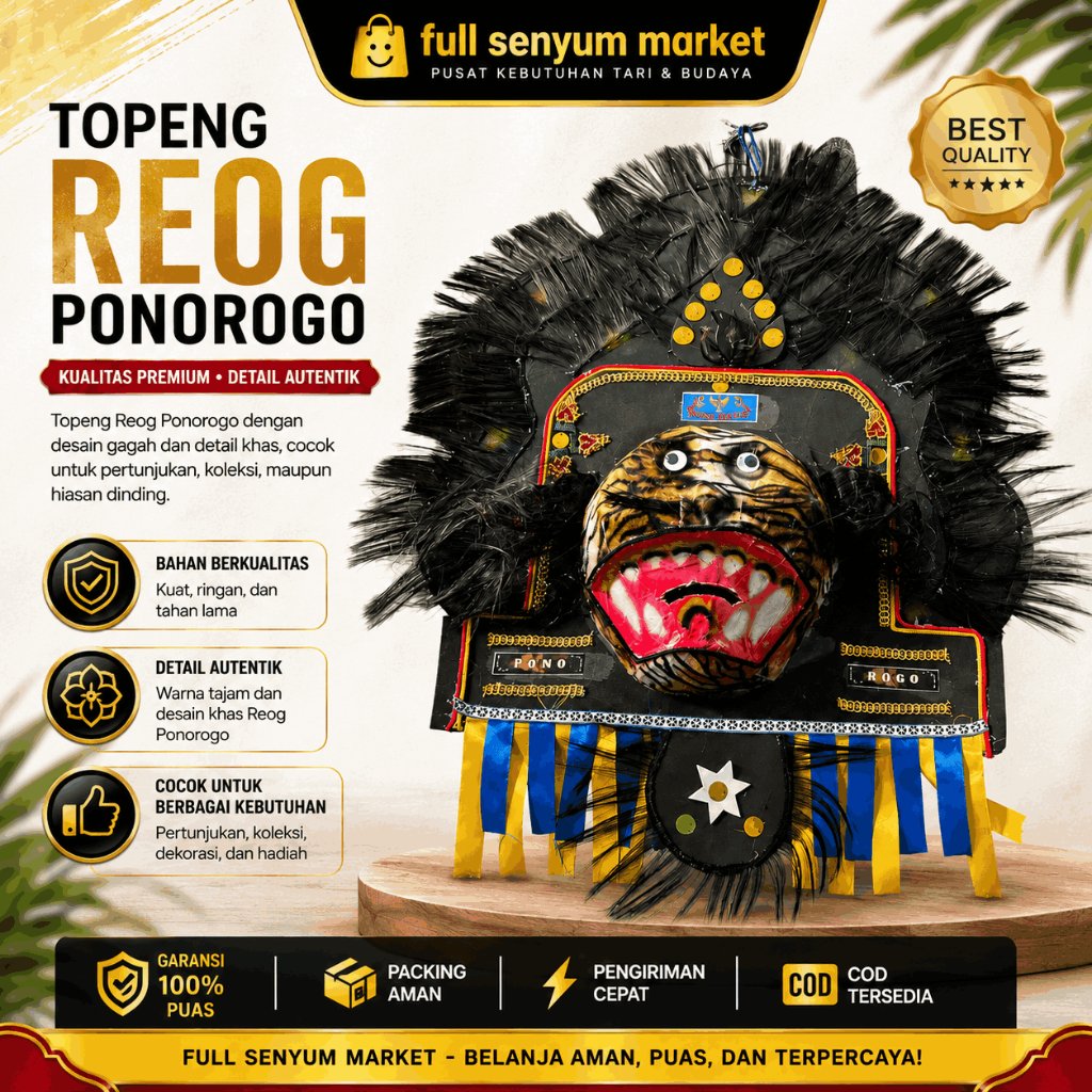 NEW PRODUCT Topeng Reog Ponorogo / Topeng Reog Bulu Besar / Reog Ponorogo / Reog Bulu Besar / Topeng